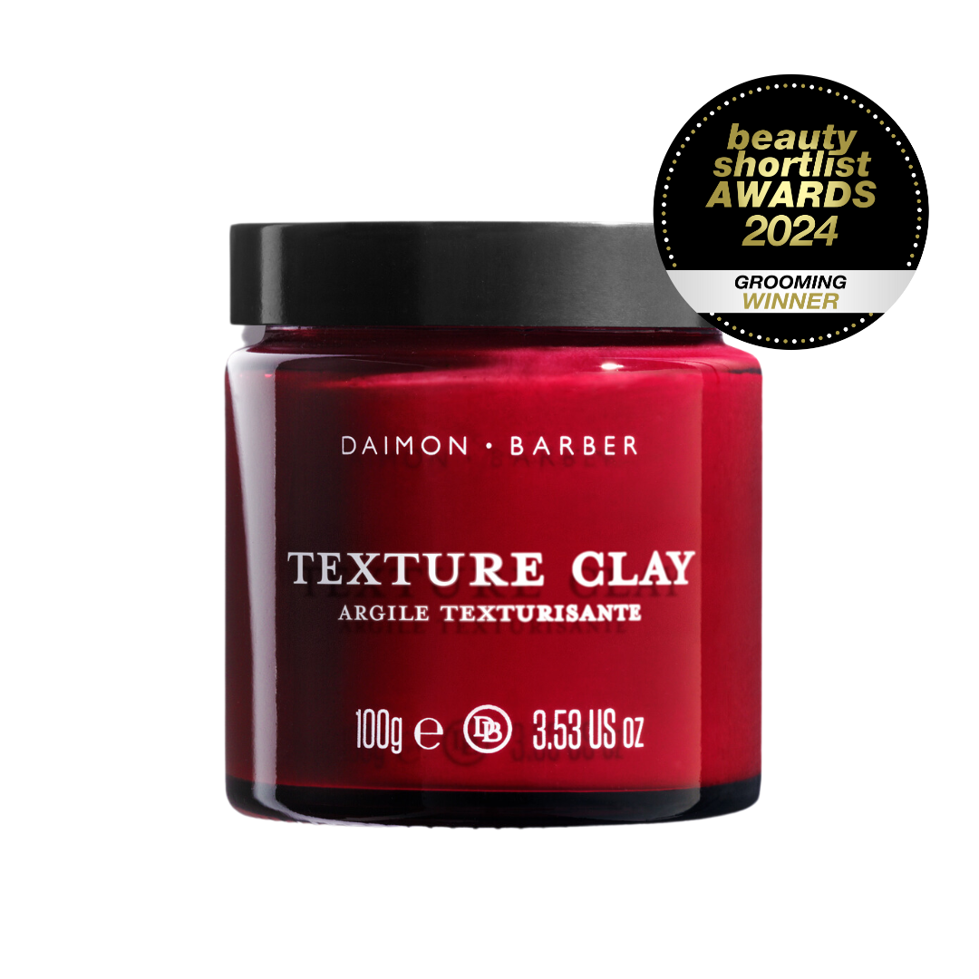 Jar of Daimon Barber Texture Clay with Beauty Shortlist Awards 2024 winning badge